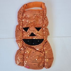 Sequin Pumpkin Dog Costume with light up lightsaber  / M.
